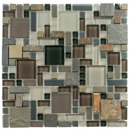 ANDOVA TILES SAMPLE- Straight Edge Glass Mosaic Tile SAM-ANDWRI847